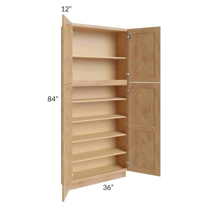 Midtown Timber Shaker 36x12x84 Pantry Cabinet
