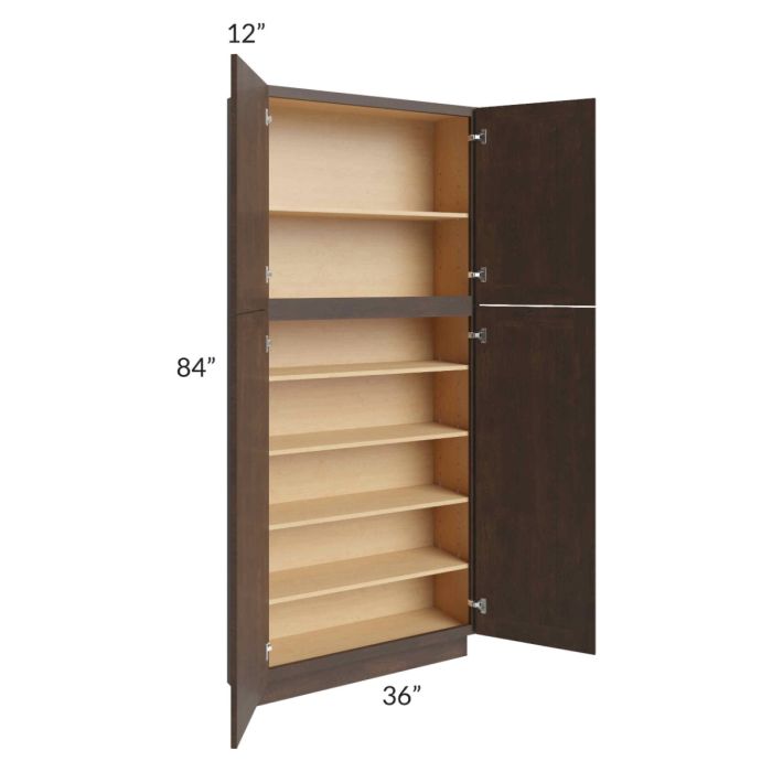 Vienna Kona Brown 36x12x84 Pantry Cabinet