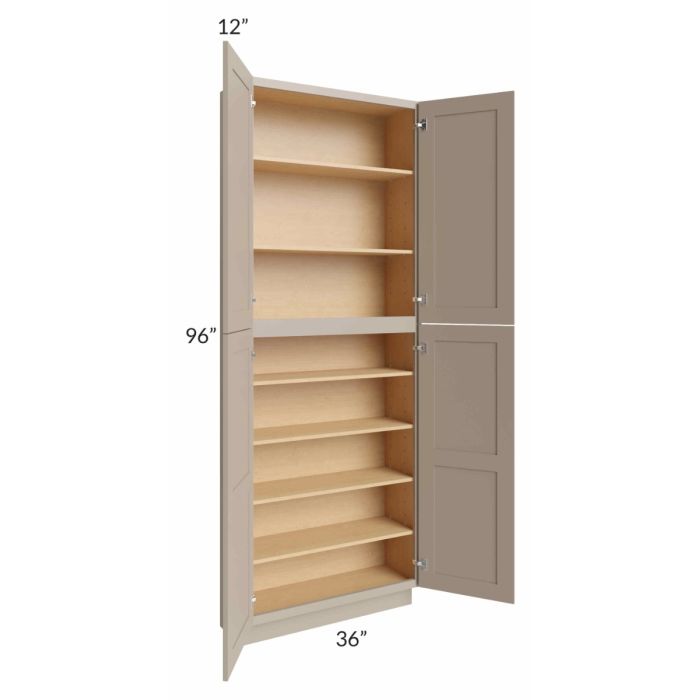 Tuscan Oyster 36x12x96 Pantry Cabinet