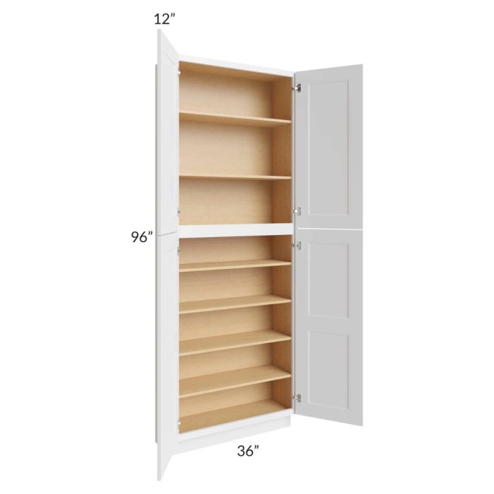 Union White 36x12x96 Pantry Cabinet