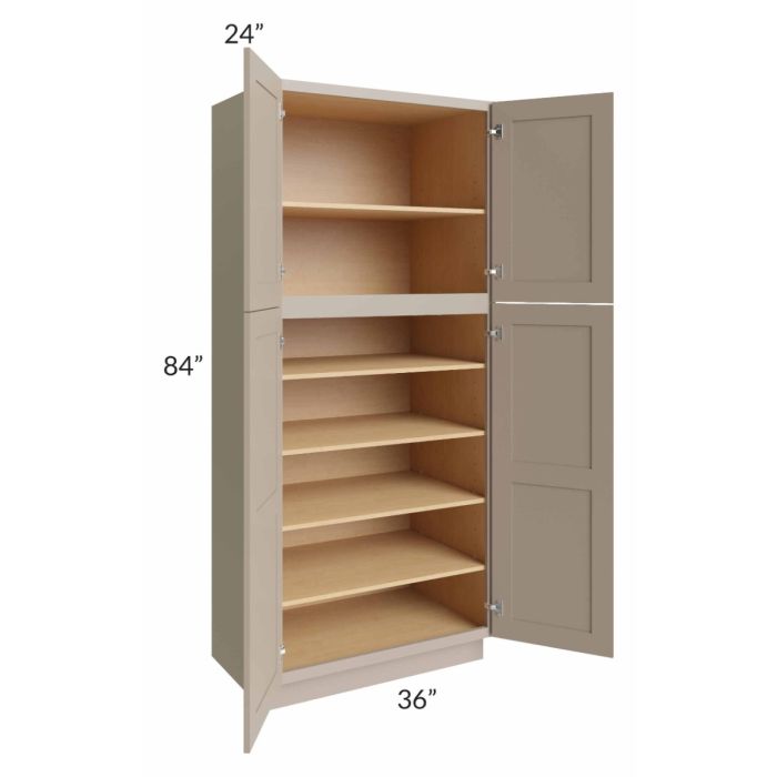 Tuscan Oyster 36x24x84 Pantry Cabinet
