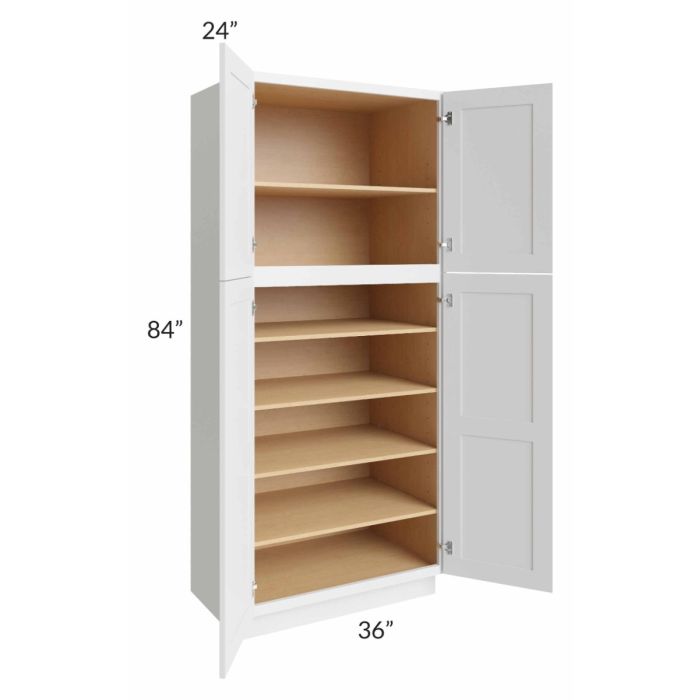 Midtown White Shaker 36x24x84 Pantry Cabinet