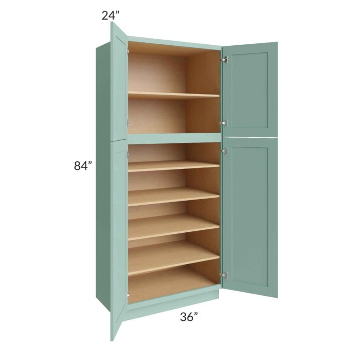 Midtown Sage Green Shaker 36x24x84 Pantry Cabinet