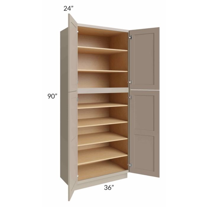 Tuscan Oyster 36x24x90 Pantry Cabinet