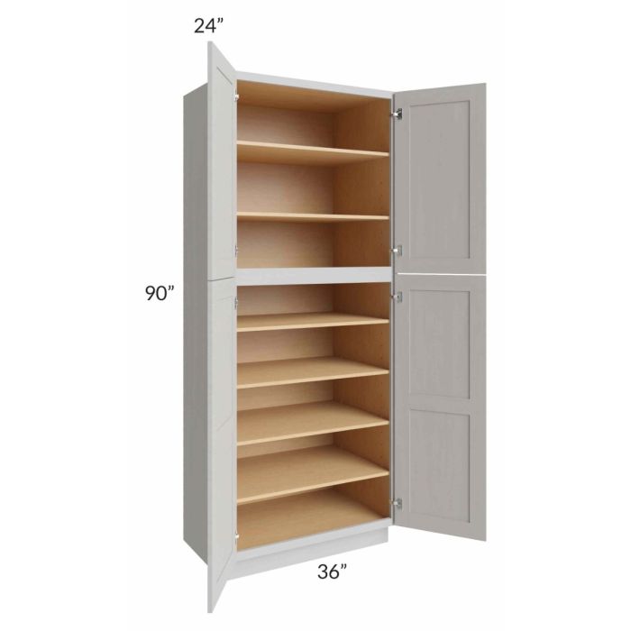 Midtown Light Grey Shaker 36x24x90 Pantry Cabinet