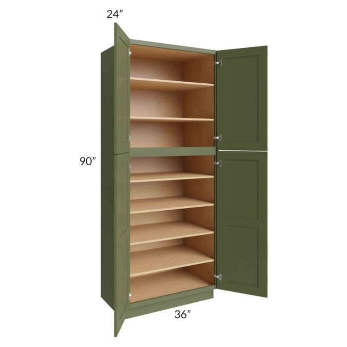 Midtown Hunter Green Shaker 36x24x90 Pantry Cabinet