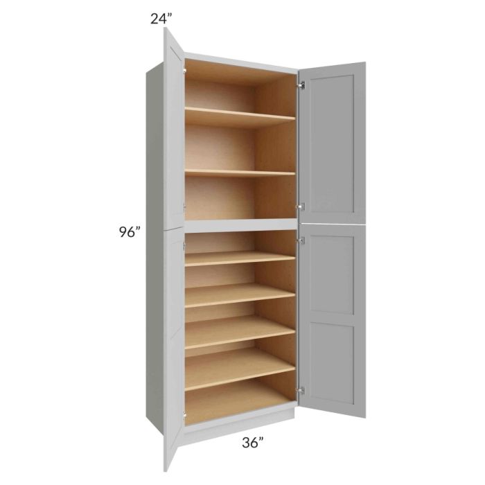 Tuscan Painted Grey 36x24x96 Pantry Cabinet