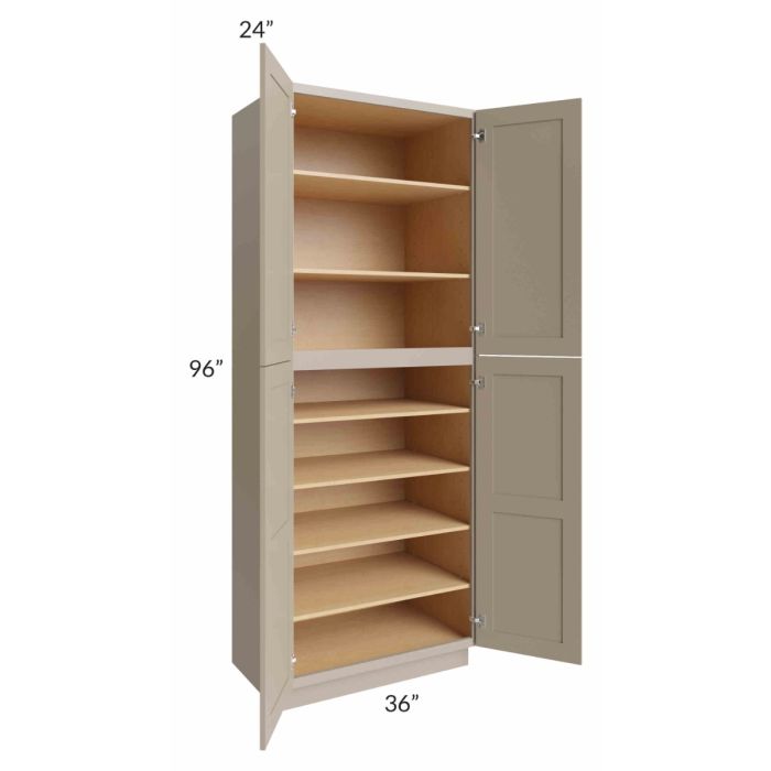 Tuscan Oyster 36x24x96 Pantry Cabinet