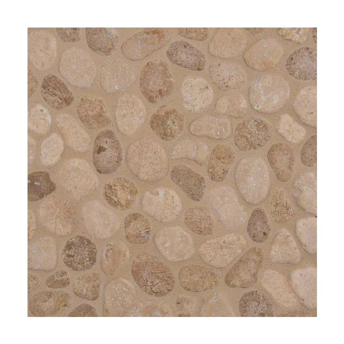 Travertine Blend Pebbles Tumbled Pattern 10mm Wall Tile