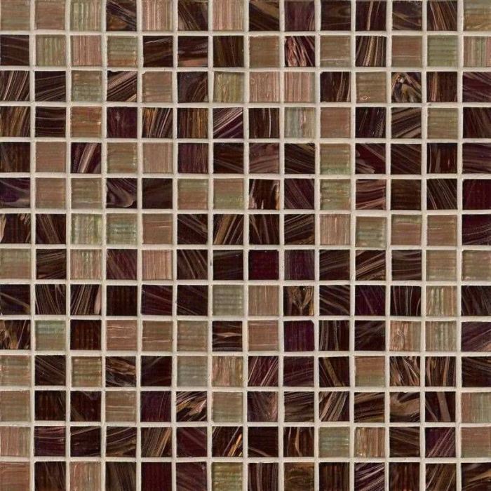 Treasure Trail 3/4 x 3/4 x 4mm Iridescent Glass In 12 x 12 Mesh Glass Tile