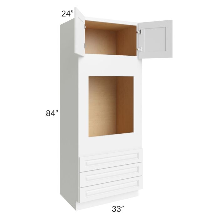 Lakewood White 33x84x24 Oven Cabinet 