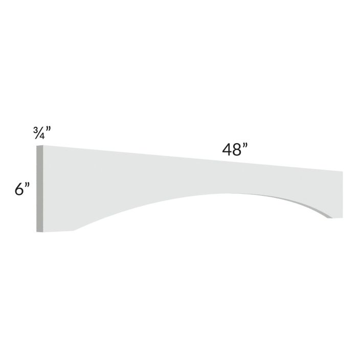 Lakewood White 48" Shaker Arch Valance