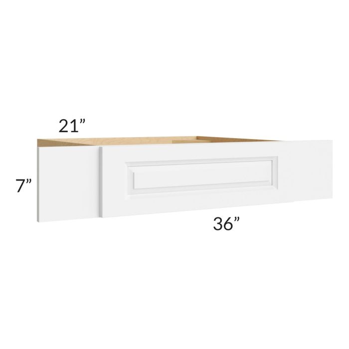 Lakewood White 36" Vanity Knee Drawer (Can Be Trimmed)