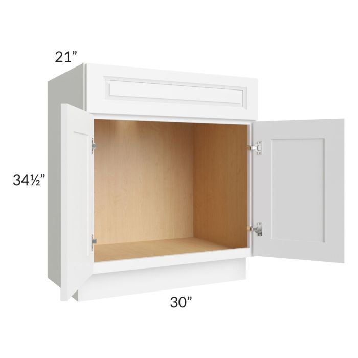 Lakewood White 30" Vanity Base Cabinet