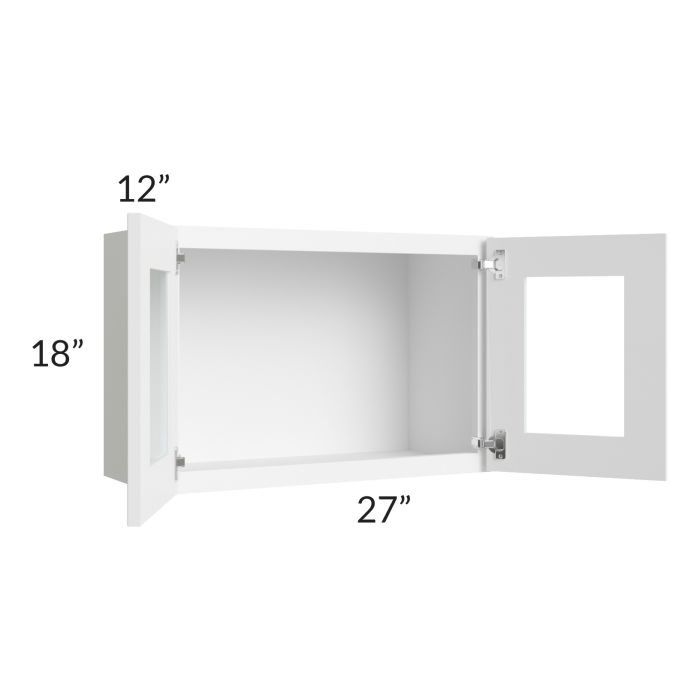 Lakewood White 27x18 Decorative Wall Cabinet