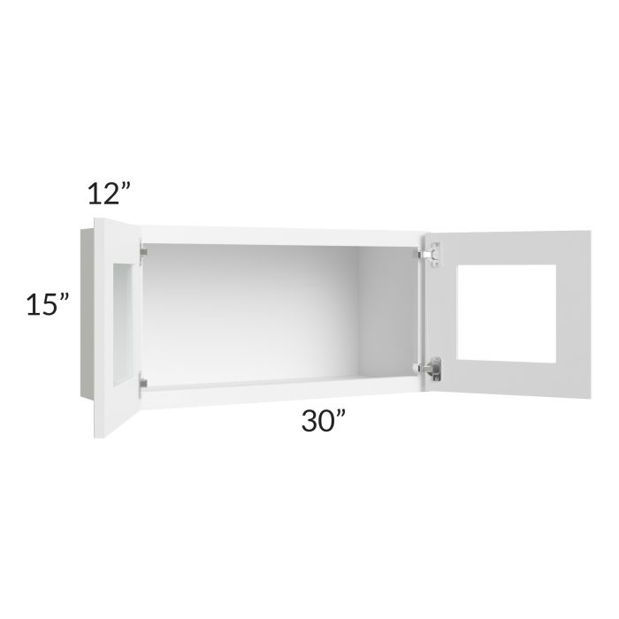 Lakewood White 30x15 Decorative Wall Cabinet