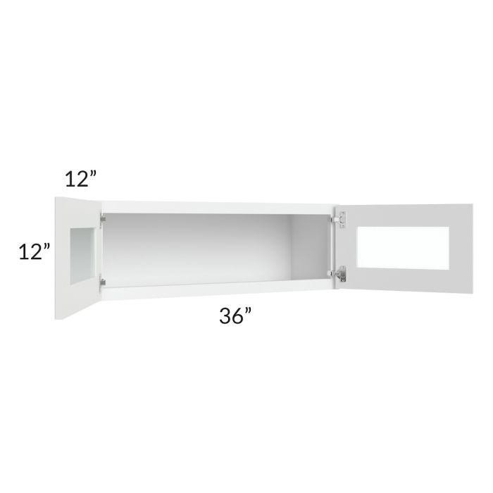 Lakewood White 36x12 Decorative Wall Cabinet