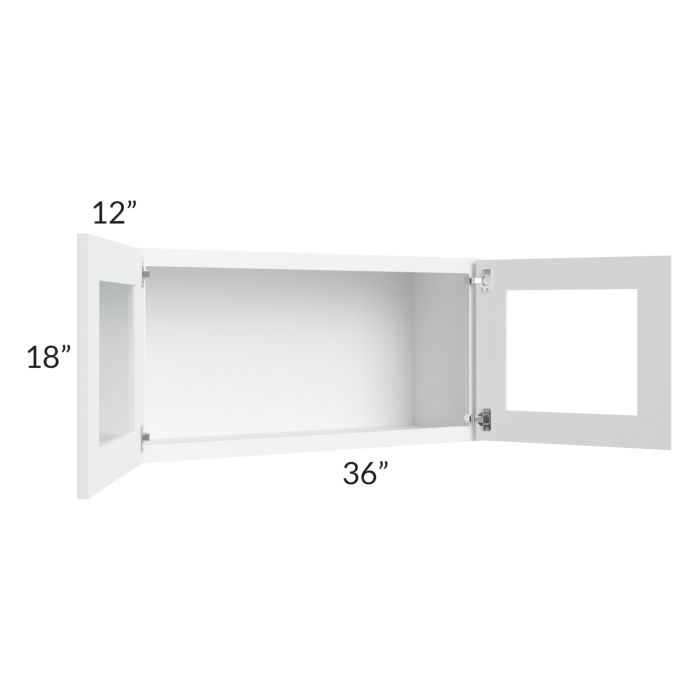 Lakewood White 36x18 Decorative Wall Cabinet