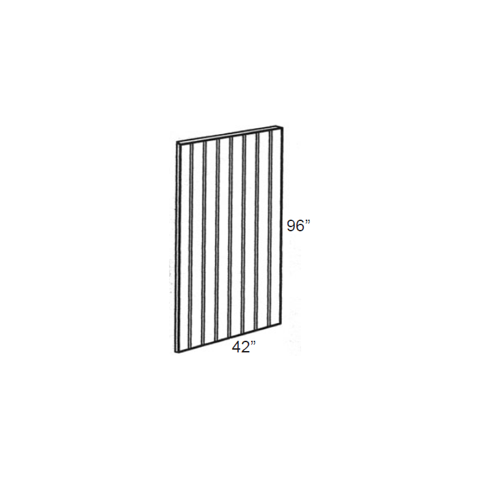 Charcoal Grey Shaker 42x96 Bead Board Finished Panel