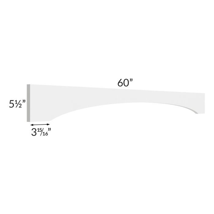 Brighton White Shaker 60" Shaker Valance - Out of stock through April