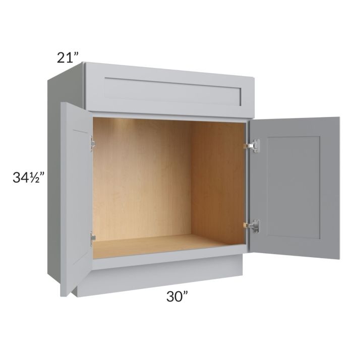 Asheville Grey Shaker 30" Vanity Sink Base Cabinet