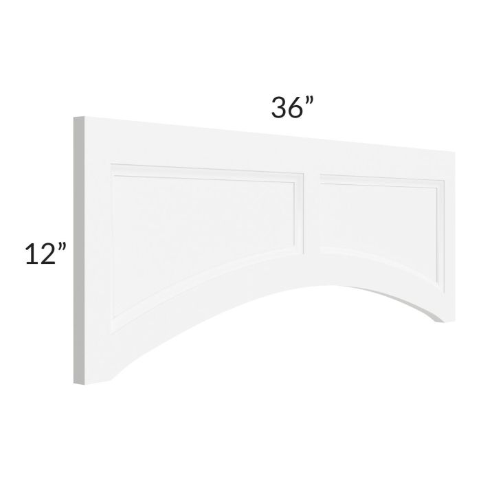 Alpine White Shaker 36x12 Arched Valance