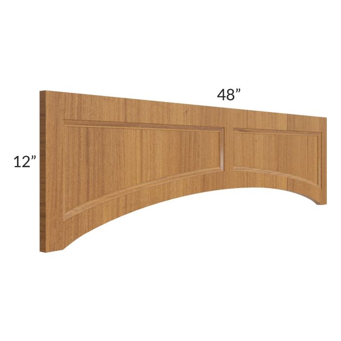 Artisan Walnut Shaker 48x12 Arched Valance