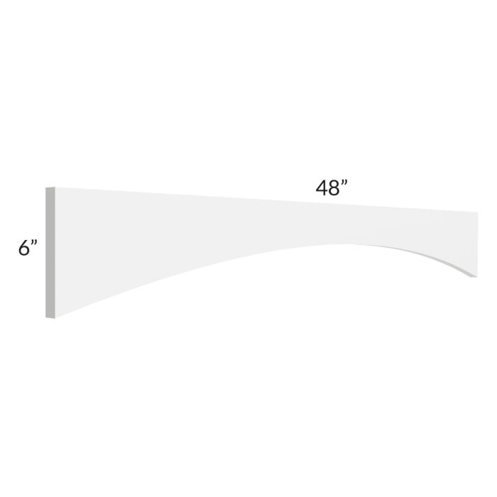 Stratton White Shaker 48" Arched Valance
