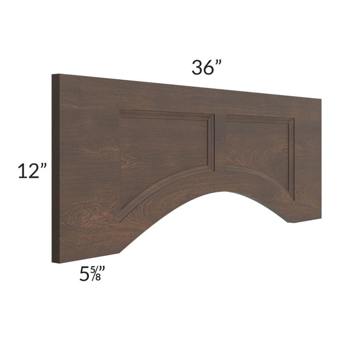 Tuscan Kona Brown 36" Arched Recessed Panel Valance (Trimmable)