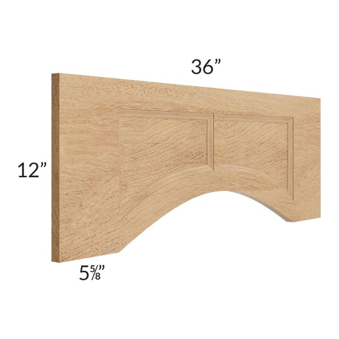 Midtown Timber Shaker 36" Arched Recessed Panel Valance (Trimmable)