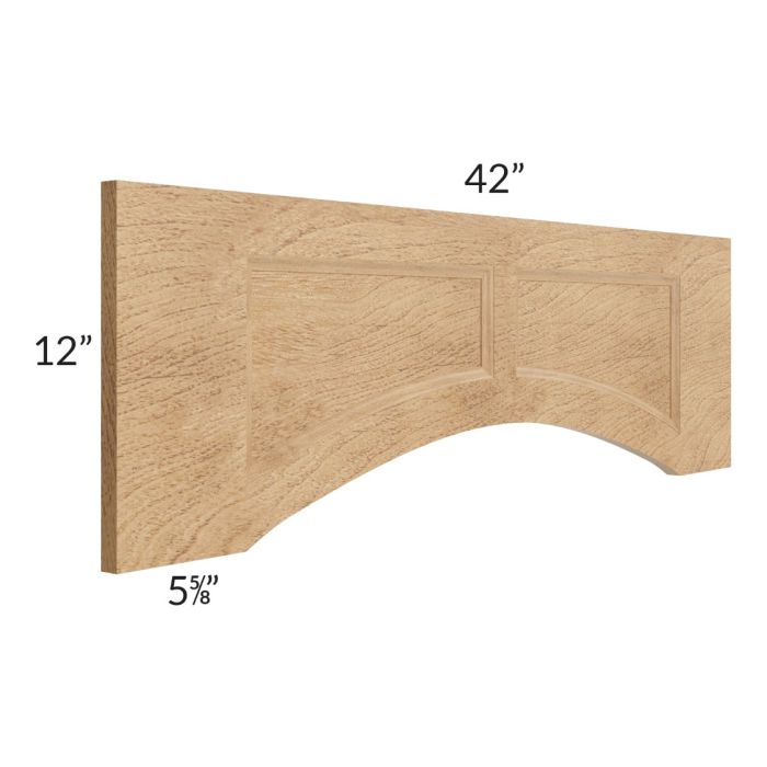 Tuscan Timber 42" Arched Raised Panel Valance (Trimmable)