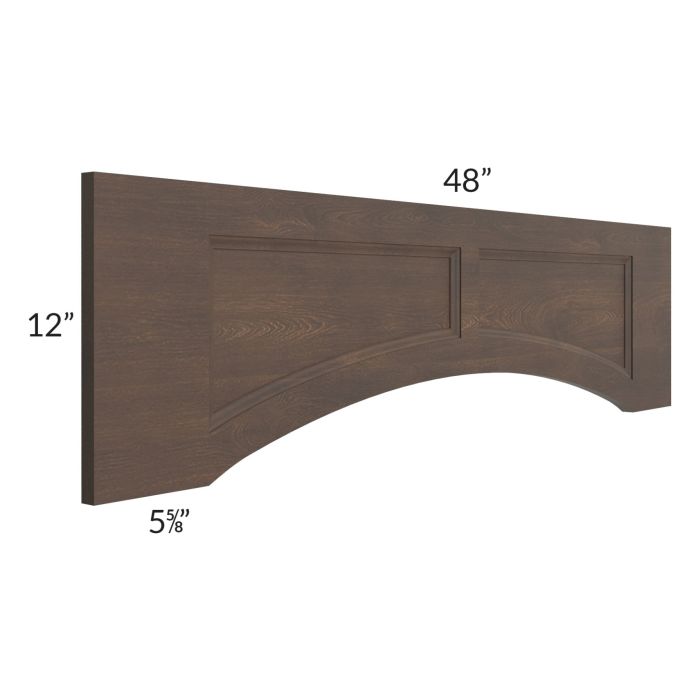 Tuscan Kona Brown 48" Arched Recessed Panel Valance (Trimmable)