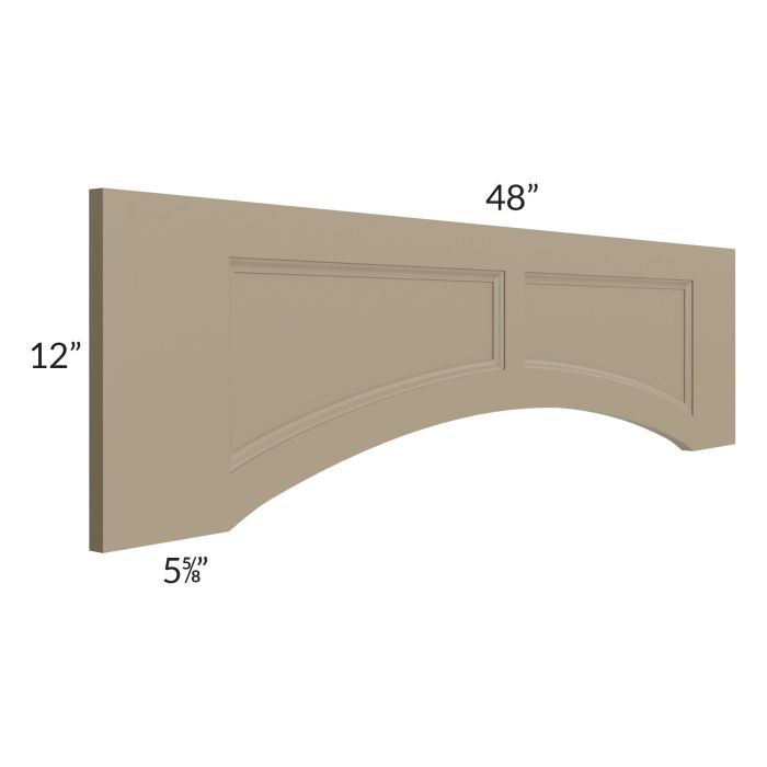 Tuscan Oyster 48" Arched Recessed Panel Valance (Trimmable)