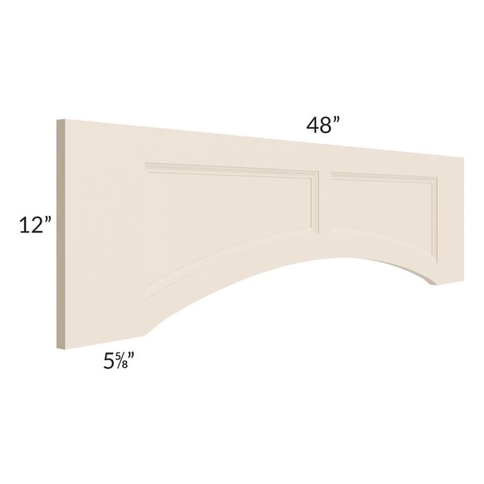 Midtown Cream Shaker 48" Arched Recessed Panel Valance (Trimmable)