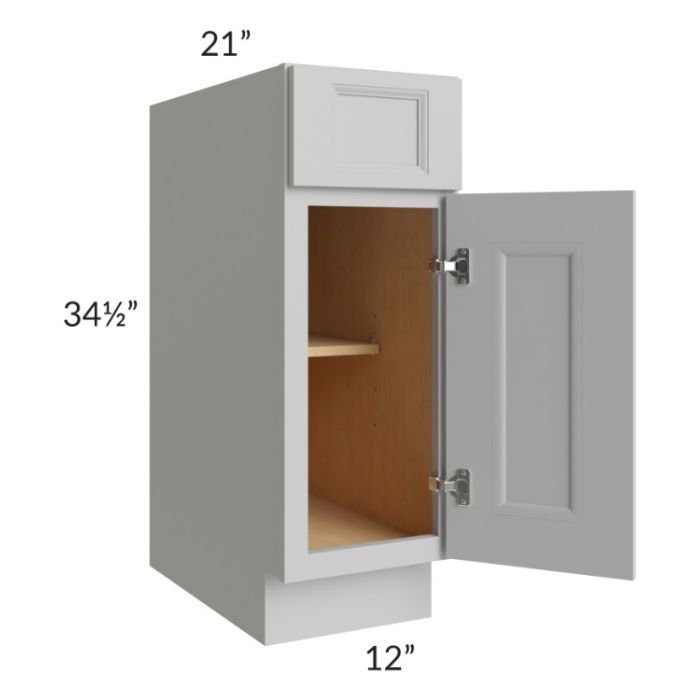 Tuscan Painted Grey 12" Vanity Base Cabinet