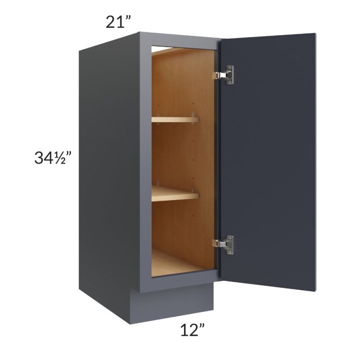 Vienna Indigo 12" Full Height Door Vanity Base Cabinet