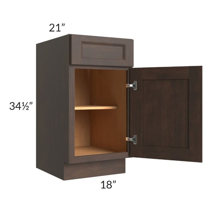 Tuscan Kona Brown 18" Vanity Base Cabinet