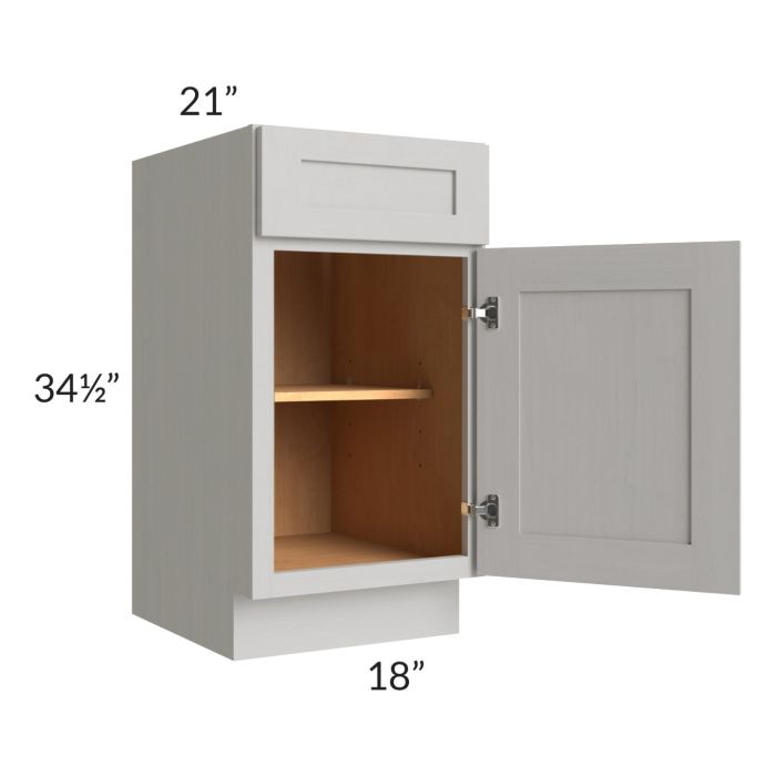 Midtown Light Grey Shaker 18" Vanity Base Cabinet