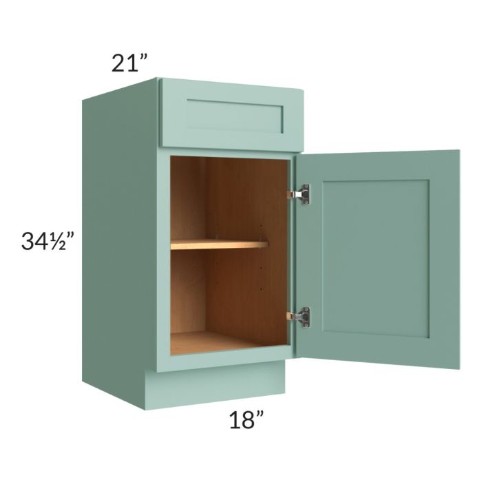 Midtown Sage Green Shaker 18" Vanity Base Cabinet