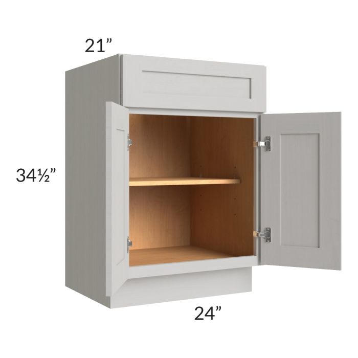 Midtown Light Grey Shaker 24" Vanity Base Cabinet