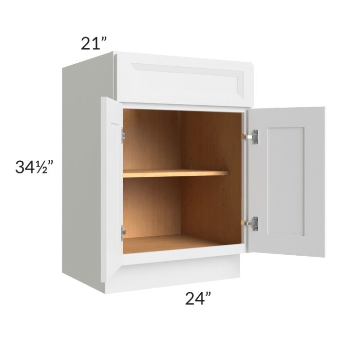 Salem White 24" Vanity Base Cabinet