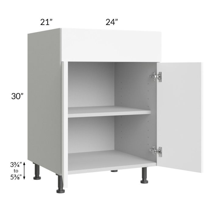 Milan White Matte 24" Vanity Base Cabinet