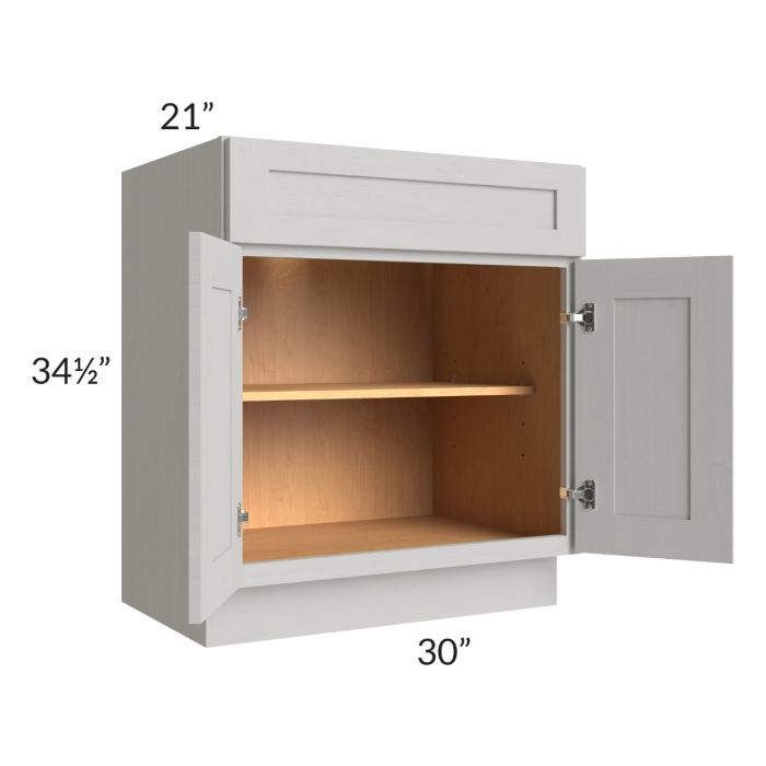 Midtown Light Grey Shaker 30" Vanity Base Cabinet