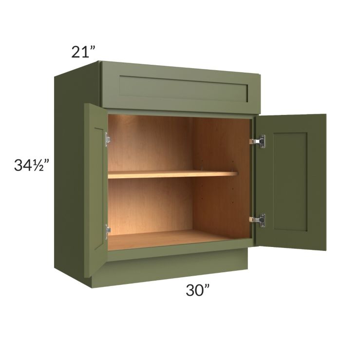 Midtown Hunter Green Shaker 30" Vanity Base Cabinet