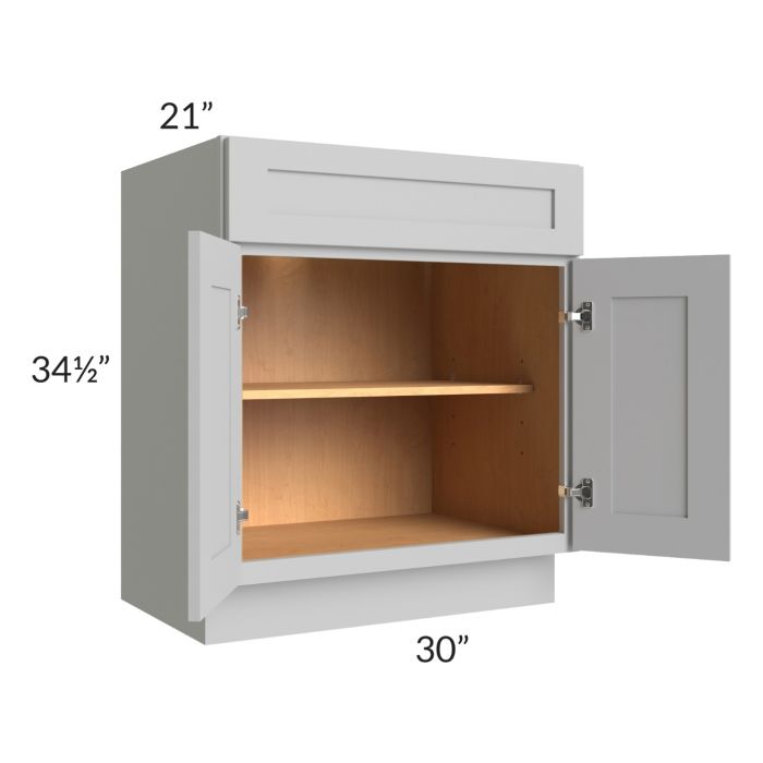 Midtown Painted Grey Shaker 30" Vanity Base Cabinet