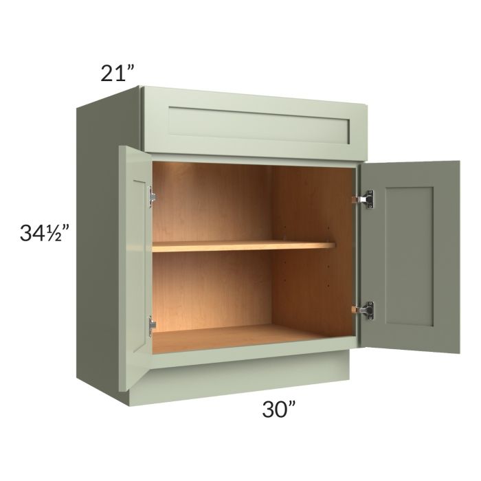 Midtown Pistachio Green Shaker 30" Vanity Base Cabinet