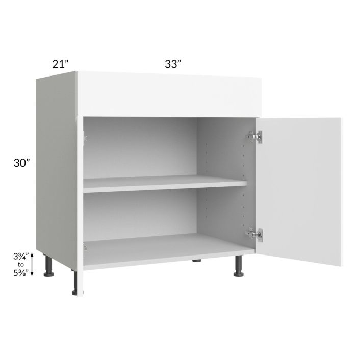 Milan White Matte 33" Vanity Base Cabinet