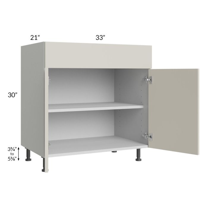 Milan Beige Matte 33" Vanity Base Cabinet