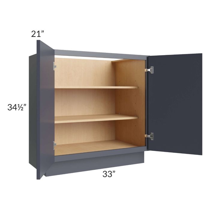 Vienna Indigo 33" Full Height Door Vanity Base Cabinet