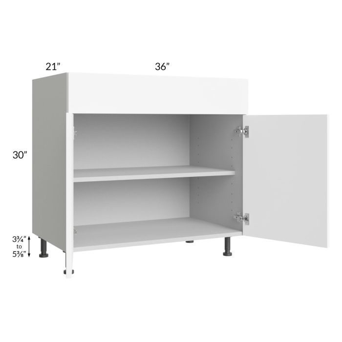 Milan White Matte 36" Vanity Base Cabinet